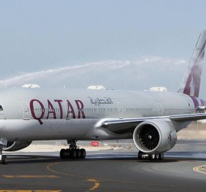 The first-ever Boeing aircraft 777 delivered to the state-owned Qatar Airways stands on the runway at Doha airport, 29 November 2007. Earlier this month, the rapidly expanding airline ordered from the US aircraft manufacturer 30 Boeing 787 Dreamliners and five 777 cargo planes in a deal valued at over 6.1 billion dollars at list prices. AFP PHOTO/STR (Photo credit should read -/AFP/Getty Images)