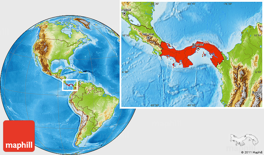 Панама карта